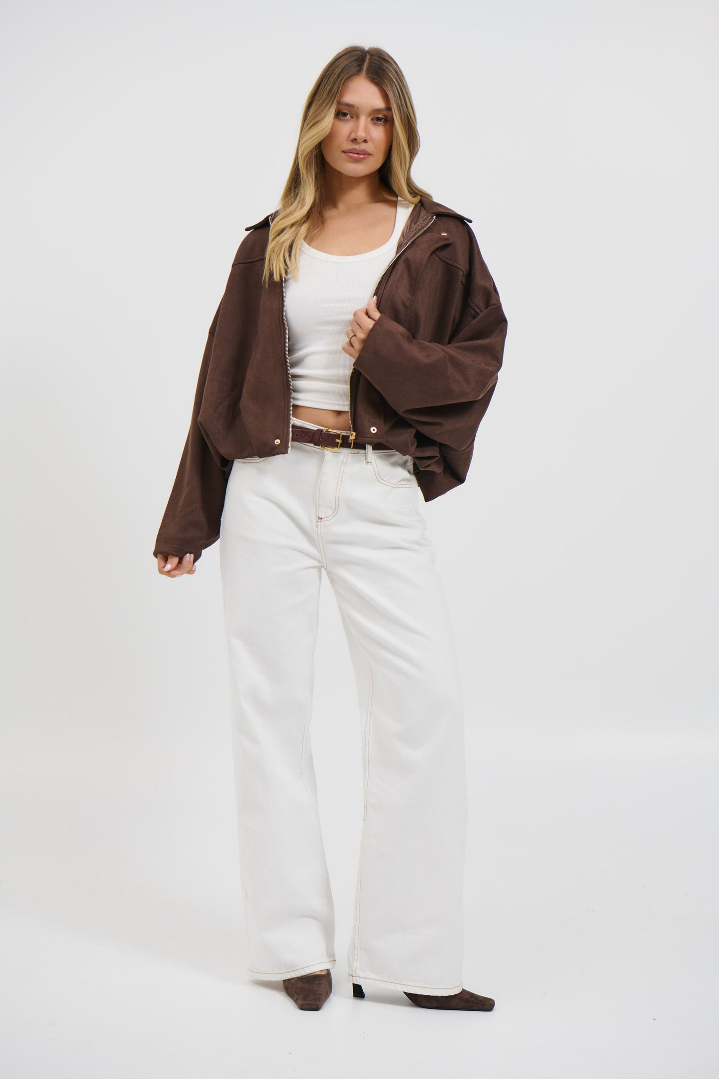Veste harmonieuse en suédine