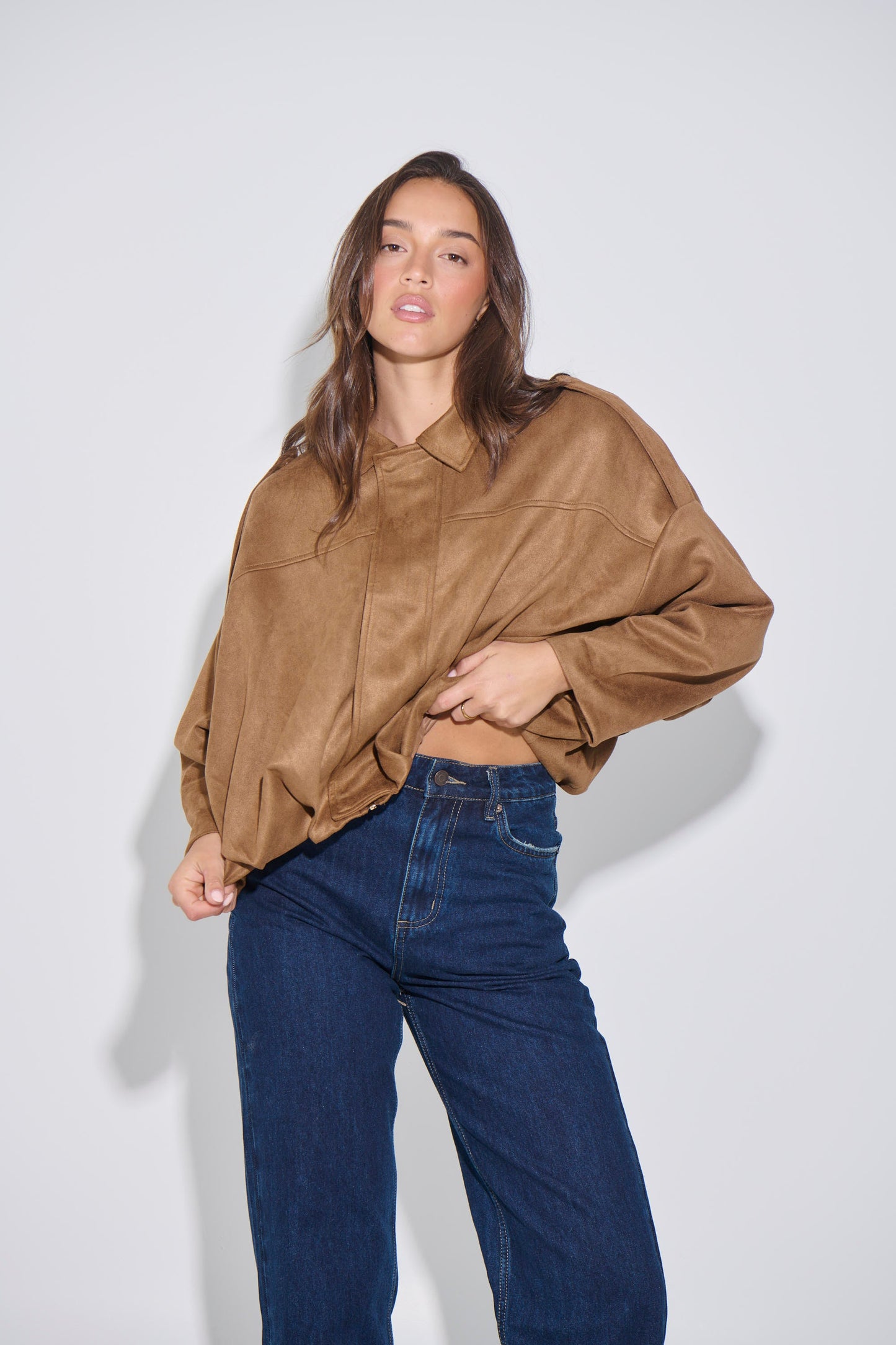 Veste harmonieuse en suédine