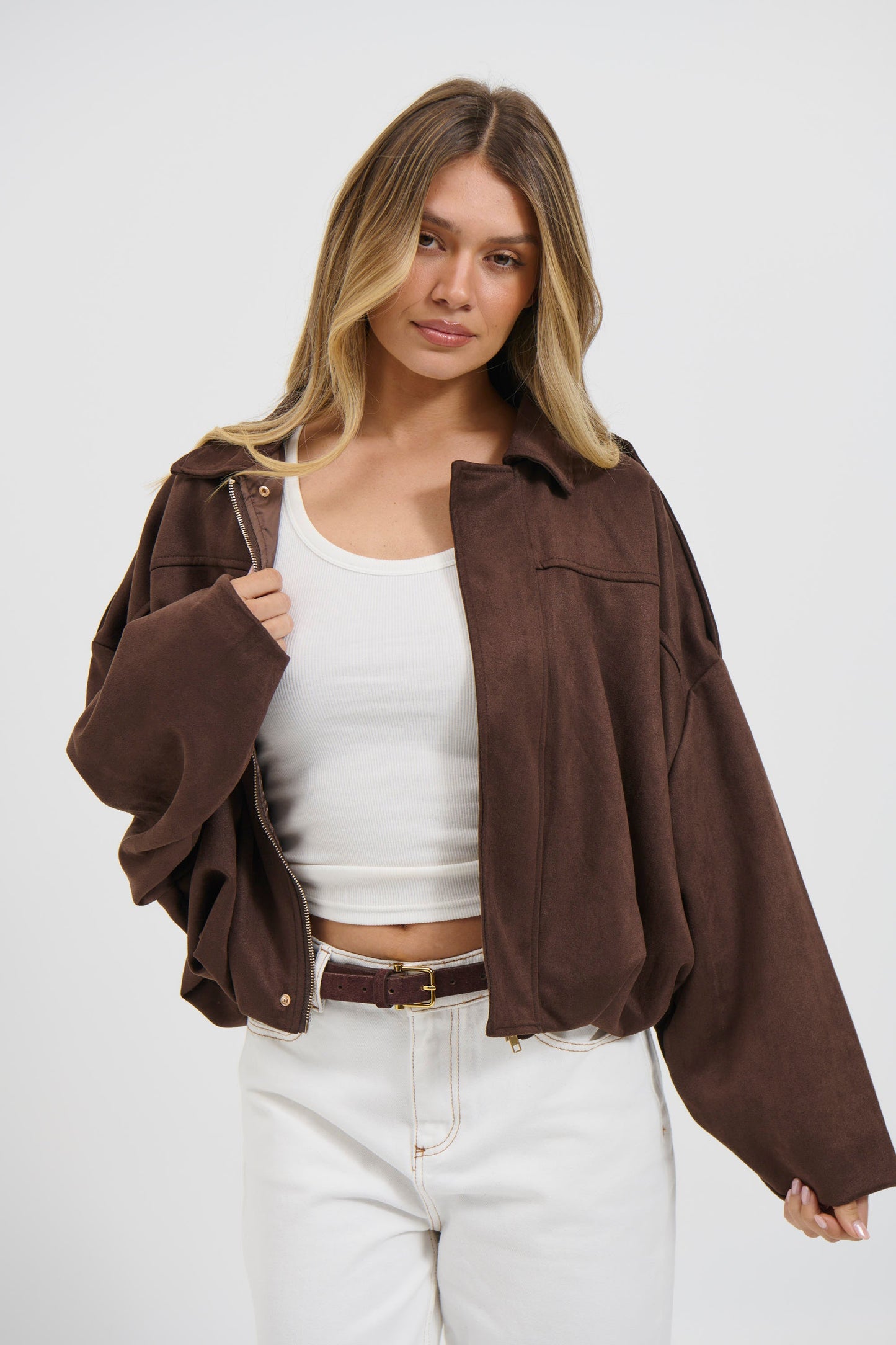 Veste harmonieuse en suédine