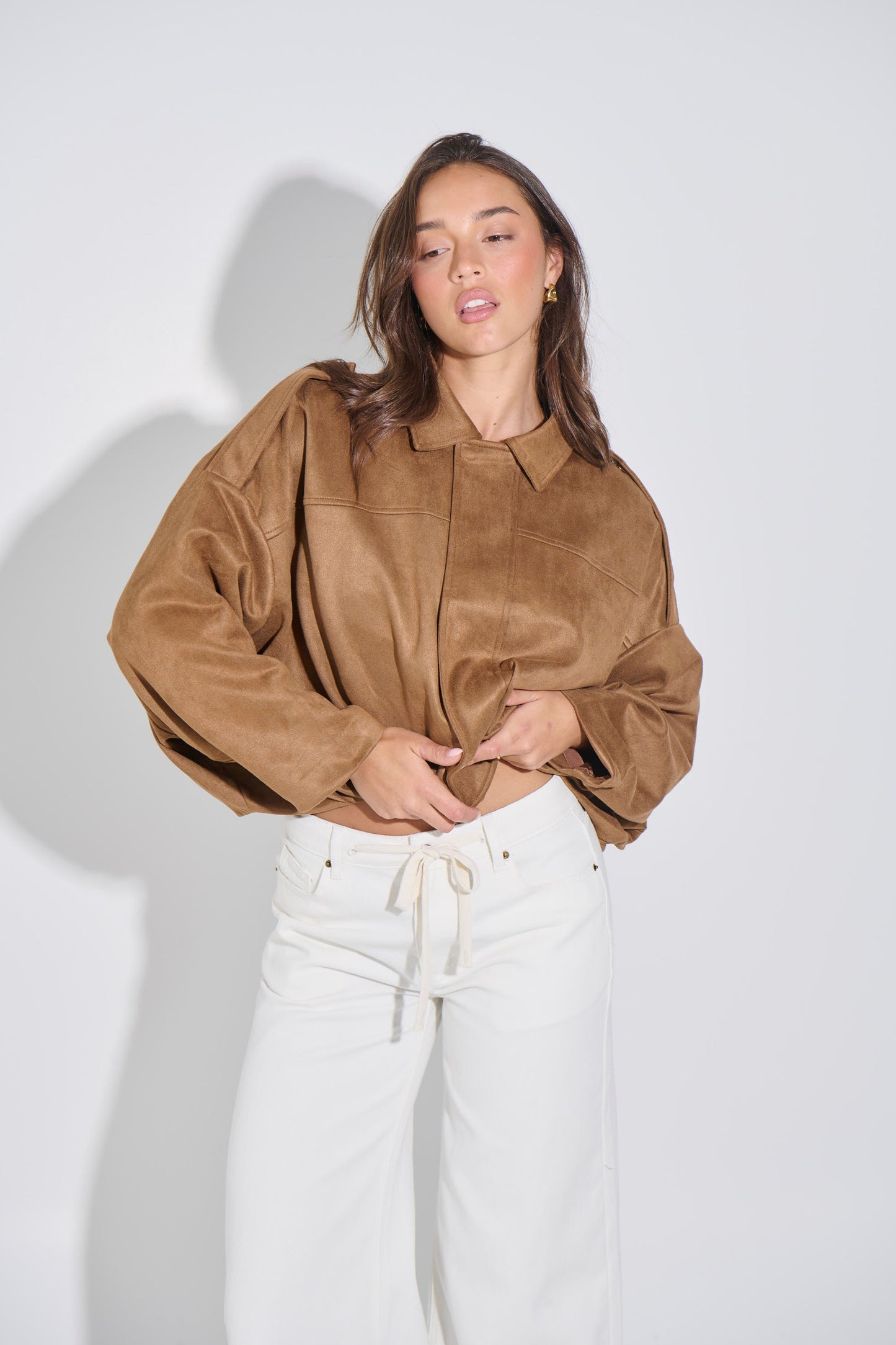 Veste harmonieuse en suédine